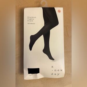 A New Day Blackout Black Tights - Large/ Extra Large (L/XL) - New In Package